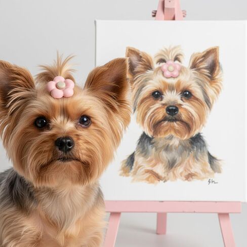 20 Pcs Dog Hair Bows Light Pink Small Rubber Bands Cute Elastic Puppy Bows Cute Grooming Flower Bowknot Mix Style for Dog Hair Accessories for Yorkie Shih tzu in Saudi Arabia