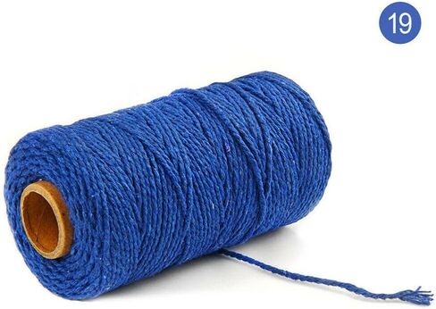 Twisted Cord 100m Long/100Yard Linen String Multicolor Artisan Macrame Crafts Home Textiles(Black) in Saudi Arabia