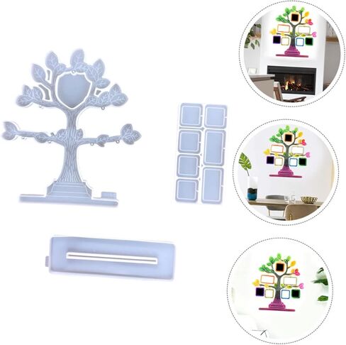 HOMSFOU Set of Photo Frame Silicone Material Easy to Clean for Home Office Decor in Saudi Arabia
