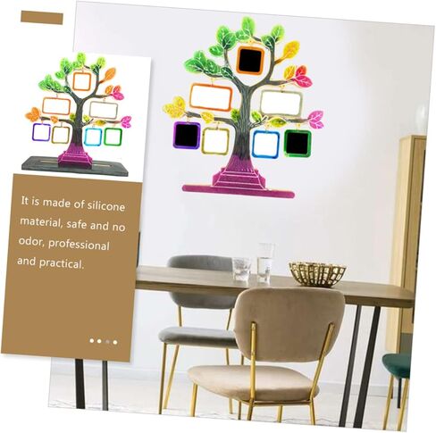 HOMSFOU Set of Photo Frame Silicone Material Easy to Clean for Home Office Decor in Saudi Arabia