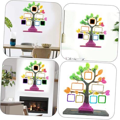 HOMSFOU Set of Photo Frame Silicone Material Easy to Clean for Home Office Decor in Saudi Arabia