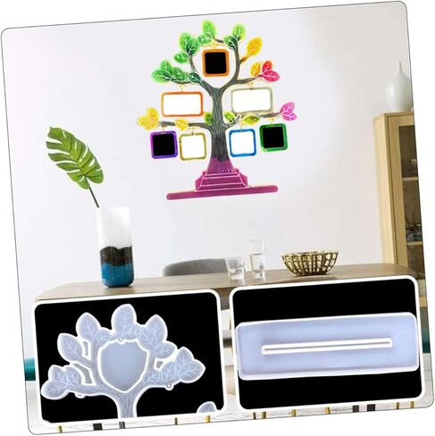 HOMSFOU Set of Photo Frame Silicone Material Easy to Clean for Home Office Decor in Saudi Arabia