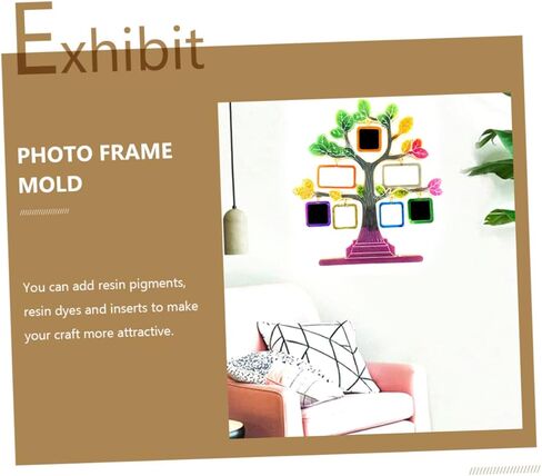 HOMSFOU Set of Photo Frame Silicone Material Easy to Clean for Home Office Decor in Saudi Arabia