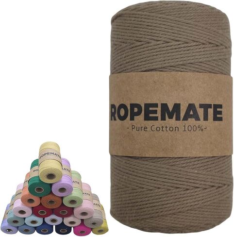 100% Cotton Macrame Cord 1.5mm x 186Yards Soft Twisted Cord Rope String Craft Cotton Twine Colorful Macrame Yarn Crochet Thread for Crochet Bag,Macramé Craft Supplies for Knitter, Crafter in Saudi Arabia