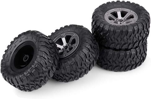 VBESTLIFE 4 قطع 1/16 RC إطارات مطاطية للشاحنة الزاحفة، إطار سيارة للتحكم عن بعد بقطر 7 سم / 2.76 بوصة in Kuwait