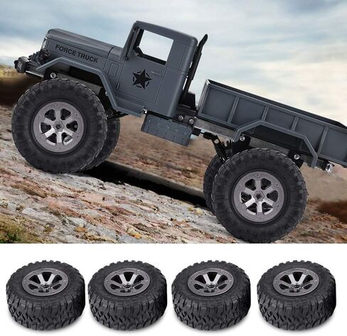 VBESTLIFE 4 قطع 1/16 RC إطارات مطاطية للشاحنة الزاحفة، إطار سيارة للتحكم عن بعد بقطر 7 سم / 2.76 بوصة in Kuwait