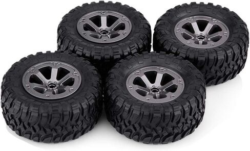 VBESTLIFE 4 قطع 1/16 RC إطارات مطاطية للشاحنة الزاحفة، إطار سيارة للتحكم عن بعد بقطر 7 سم / 2.76 بوصة in Kuwait