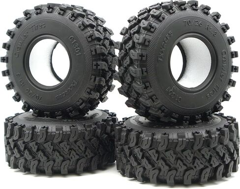 1.3 Inch Sticky Soft Tires 70 * 26mm for TRX-4M SCX24 1/18 1/24 Wheels Upgrades, High Viscosity RC 1.3 Crawler Tires Rubber Tyre (C1301) in Kuwait
