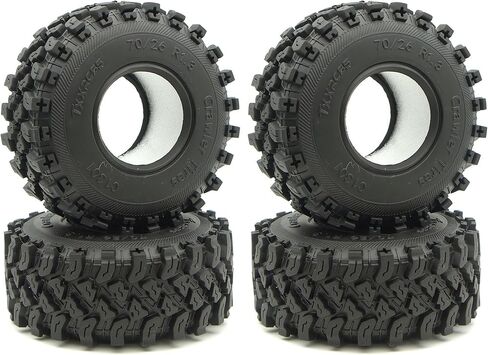 1.3 Inch Sticky Soft Tires 70 * 26mm for TRX-4M SCX24 1/18 1/24 Wheels Upgrades, High Viscosity RC 1.3 Crawler Tires Rubber Tyre (C1301) in Kuwait