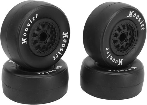 1/10 Scale RC Car Tires 4Pcs Durable Rubber Tires with Plastic Wheel Hubs for Off Road Remote Control Cars Black 102mm Diameter in Saudi Arabia