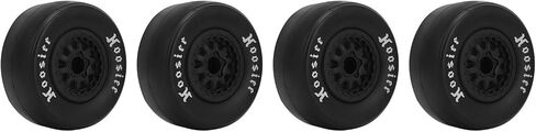 1/10 Scale RC Car Tires 4Pcs Durable Rubber Tires with Plastic Wheel Hubs for Off Road Remote Control Cars Black 102mm Diameter in Saudi Arabia