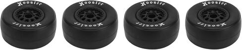1/10 Scale RC Car Tires 4Pcs Durable Rubber Tires with Plastic Wheel Hubs for Off Road Remote Control Cars Black 102mm Diameter in Saudi Arabia