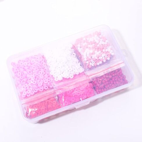 2300PCS+ Valentine’s Day Beads for Jewelry Making, Red Polymer Clay Beads Assorted Rhinestone Crystal Acrylic Beads Spacer Bead Heart Charms for Bracelet Necklace Making DIY Crafts (2300PCS A) in Saudi Arabia