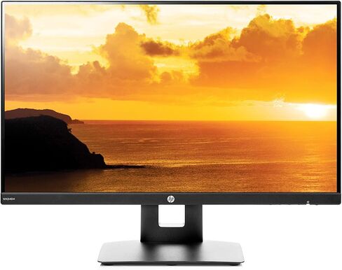 HP VH240a 23.8-Inch Full HD 1080p IPS LED Monitor with Built-In Speakers and VESA Mounting, Rotating Portrait & Landscape, Tilt, and HDMI & VGA Ports (1KL30AA) - Black in Kuwait