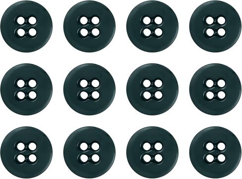 ButtonMode Suspender Brace Buttons 17mm 27L Style 4 للسراويل والسراويل والملابس الرسمية والدنيم والجلود والجيش والمواصفات العسكرية الأمريكية القوة الصناعية، مقاس 0.675 بوصة أو 11/16 بوصة، أسود، 12 زرًا in Kuwait