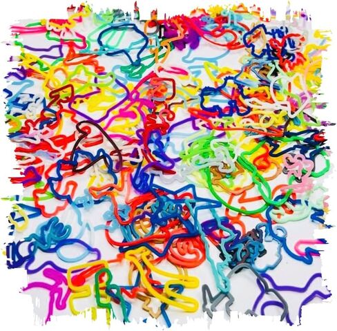 Sillybandz 100 مجموعة متنوعة من الأساور الممتعة والملونة للحفلات in Saudi Arabia