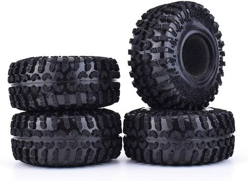 4PCS 2.2 Inch 130mm Tires Rubber Tyres for 1:10 RC Rock Crawler SCX10 D90 RR10 Wraith Yeti RC Car in Saudi Arabia