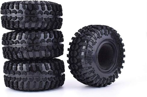 4PCS 2.2 Inch 130mm Tires Rubber Tyres for 1:10 RC Rock Crawler SCX10 D90 RR10 Wraith Yeti RC Car in Saudi Arabia