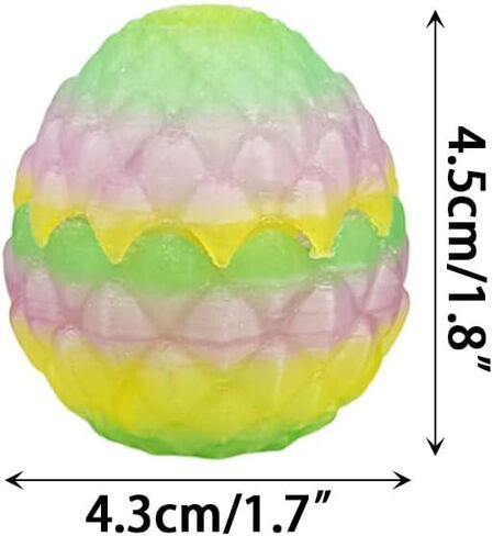 Anditoy 6 PCS Prefilled 3D Printed Easter Eggs Crystal Mini Dragon Eggs with Toys Inside for Kids Boys Girls Easter Basket Stuffers Gifts Party Favors in Kuwait