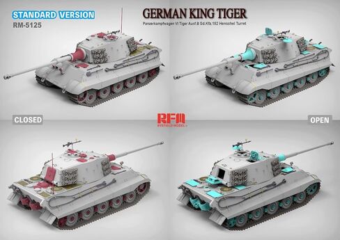 رايفيلد 1/35 ألماني Sd.Kfz.182 King Tiger Henschel Turret الإصدار القياسي 5125 in Kuwait