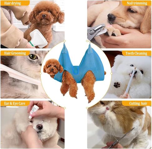JIURUN Dog Grooming Hammock for Nail Trimming, Dog Grooming Hammock(XS), Dog Sling for Nail Trimming, Hanging Harness Holder for Nail Clipping, Pet Comb Bat Costume Wings for Cats Dogs in Saudi Arabia