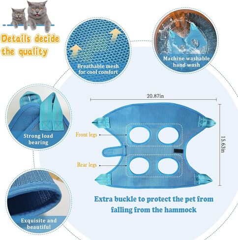 JIURUN Dog Grooming Hammock for Nail Trimming, Dog Grooming Hammock(XS), Dog Sling for Nail Trimming, Hanging Harness Holder for Nail Clipping, Pet Comb Bat Costume Wings for Cats Dogs in Saudi Arabia
