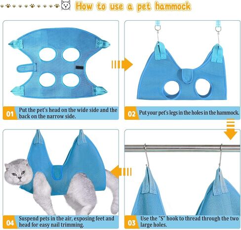 JIURUN Dog Grooming Hammock for Nail Trimming, Dog Grooming Hammock(XS), Dog Sling for Nail Trimming, Hanging Harness Holder for Nail Clipping, Pet Comb Bat Costume Wings for Cats Dogs in Saudi Arabia