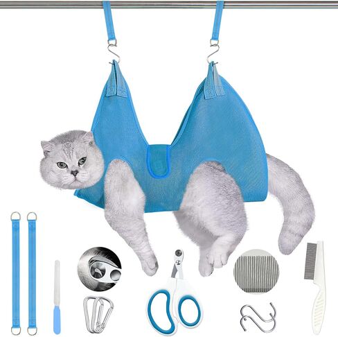 JIURUN Dog Grooming Hammock for Nail Trimming, Dog Grooming Hammock(XS), Dog Sling for Nail Trimming, Hanging Harness Holder for Nail Clipping, Pet Comb Bat Costume Wings for Cats Dogs in Saudi Arabia