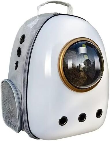 Pet Carrier Cat Space Capsule - Large Capacity Transparent Backpack | Hidden Ventilation Design for Portable Travel | Cat Walking/Travel/Outdoor - Dedicated Backpack for Small to Medium Cats in Saudi Arabia