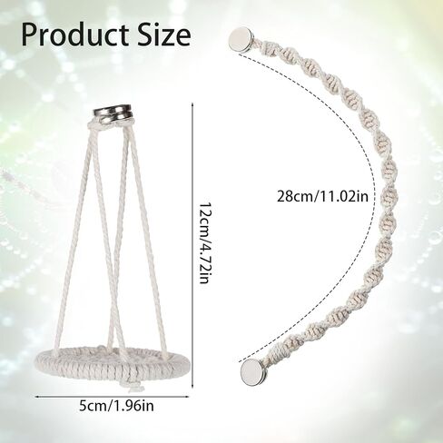 2 PCS Jumping Spider Rope Bridge Swings, Magnetic Mounting Jumping Spiders Climbing Rope, Braided Spider Twine Ladders Accessories for Pet Tiny Animals Enclosure Decorations in Kuwait