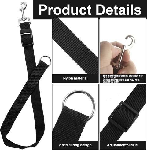 STARVAST 10 PCS Horse Bucket Straps, Sturdy Nylon Bucket Straps Adjustable Horse Trailer Ties for Water Bucket Horse, Hay Nets, Water Buckets, Horse Outdoor Feeders in Saudi Arabia