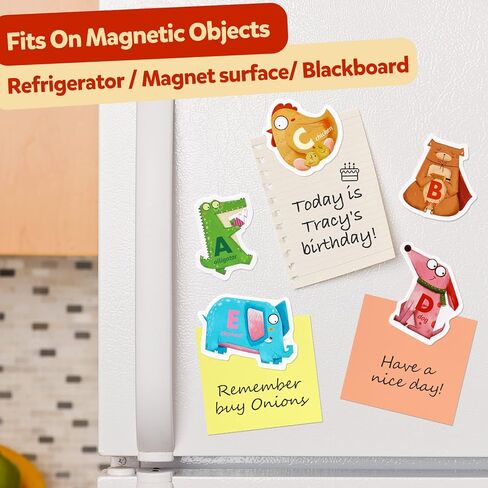 الحروف الأبجدية الحيوانية المغناطيسية 26 قطعة مغناطيس ABC لمرحلة ما قبل المدرسة تعلم التهجئة لطيف ألعاب الثلاجة للأطفال الصغار ألعاب التعلم هدية لعيد ميلاد عيد الميلاد يوم الأطفال in Kuwait