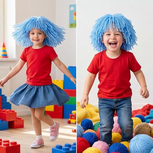 زي قبعة شعر مستعار من الصوف من One Blue Thing للمهرجانات المدرسية وحفلات الهالوين in Saudi Arabia