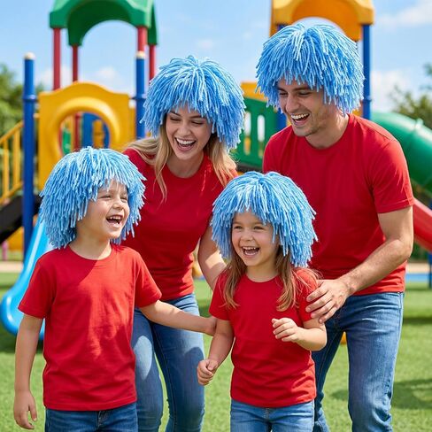 زي قبعة شعر مستعار من الصوف من One Blue Thing للمهرجانات المدرسية وحفلات الهالوين in Saudi Arabia