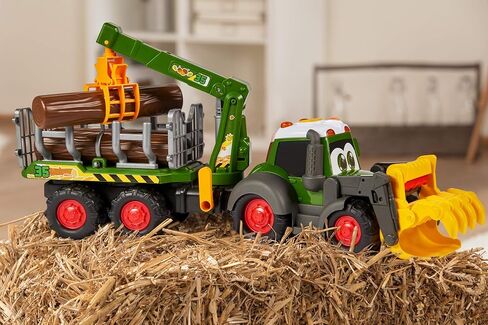 ألعاب ديكي - شاحنة ومقطورة غابات Happy Fendt مقاس 25 بوصة، باللون الأخضر in Saudi Arabia