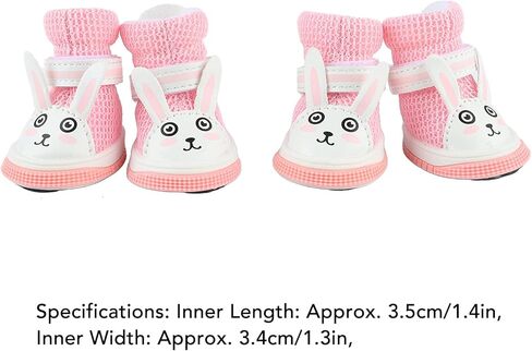 Mesh Dog Shoes, Pink Breathable Dog Boots for Summer Hot Pavement, Cute Comfortable Slip Resistant Dog Boots Paw Protectors with Breathable Rubber Sole for Small Medium Large Dogs Pink in Saudi Arabia