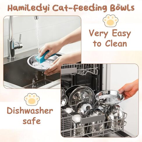 Giantree 24 Pcs Shallow Wide Stainless Steel Cat Bowls, Whisker Fatigue Relief Metal Pet Dishes Cat Food Feeding Plates Replacement for Small Dogs Cats and Other Small Animals in Saudi Arabia