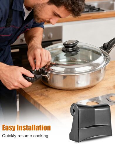 قطعتان من المقبض الجانبي البديل مناسب لـ Salad-Master Vintage Pre-1994 18-8 Tri-Clad، T304-S، أواني طهي 5 نجوم، مناسبة لأواني 3 و4 Qt in Kuwait