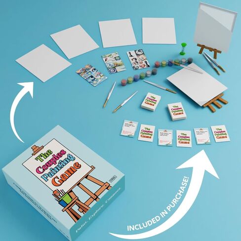 The Couples Painting Game – Date Night Card & Painting Kit | Fun DIY Activity with Prompts, Challenges & Questions for Deeper Connection, Meaningful Games for Adults and Teens, 2 Players in Saudi Arabia