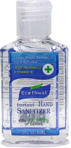 حزمة معقم لليدين من BushKlawz Eco Finest بحجم 2 أونصة بدون شطف، 75% كحول، حجم سفر نظيف فوري (مجمّع 24) حزمة بيع بالتجزئة فردية in Saudi Arabia