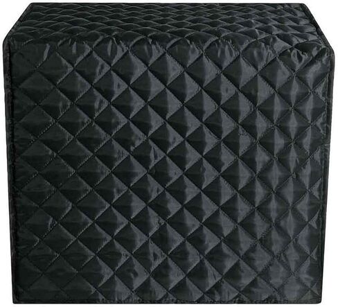 غطاء صانع الخبز مقاس 17 × 11 × 15 بوصة، غطاء غبار فرن محمصة مبطن من القطن والبوليستر لحماية آلة الخبز وأجهزة المطبخ الصغيرة، يمكن غسله في الغسالة أو اليدين (اللون: أسود) in Kuwait