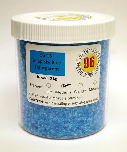 1 رطل من مادة Wissmach Deep Sky Blue متوسطة التزجيج - 96 Coe in Kuwait