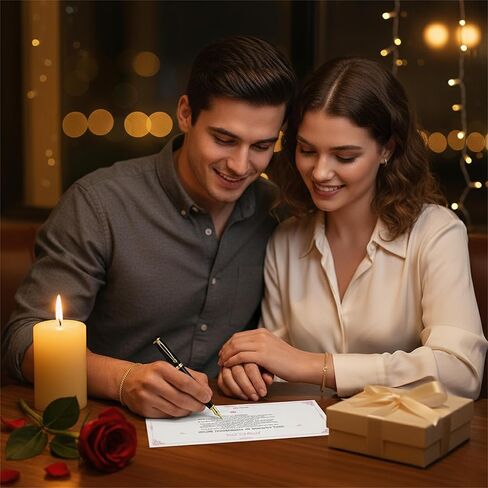 هدية رومانسية لعيد الحب - طقم أساور دائمة للأزواج مع بطاقة نذر الحب، سلسلة من الفولاذ المقاوم للصدأ سعة 316 لتر ومشبك قلب فضي عيار 925، مصنوع يدويًا، مثالي للذكرى السنوية وليلة رومانسية in Kuwait
