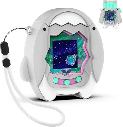 حافظة من السيليكون متوافقة مع Tamagotchi Paradise، ملحقات حافظة واقية مضادة للسقوط من Hianjoo Cute Shark مع حبل (لا يوجد اتصال للتفكيك) in Saudi Arabia