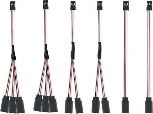 TAODAN 6PCS 3 Pin Male Female Servo Extension Cable Y Splitter Suitable for Aircraft and Helicopter Servo Connections/Receivers Radio Controlled Vehicles in Saudi Arabia