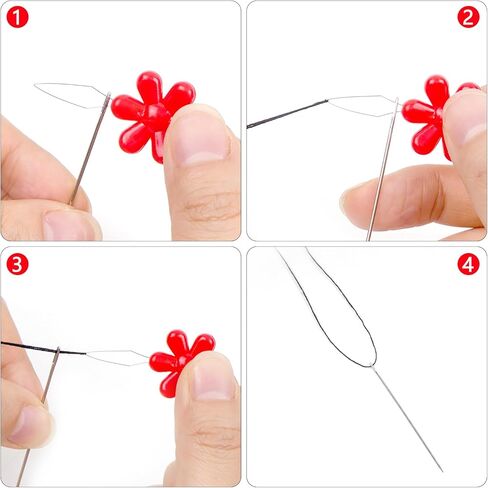 6 Pcs Needle Threader for Hand Sewing, Sewing Machine Thread Helper, Flower Head Plastic Needle Threaders, Beading Tool, Colorful in Saudi Arabia