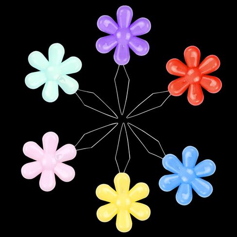 6 Pcs Needle Threader for Hand Sewing, Sewing Machine Thread Helper, Flower Head Plastic Needle Threaders, Beading Tool, Colorful in Saudi Arabia