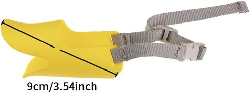 أغطية للكلاب على شكل فم بطة مضادة لعضة البط، غطاء فم من السيليكون على شكل بطة ناعمة مع حزام قابل للتعديل، مناسب للكلاب الصغيرة والمتوسطة (اللون: M) in Kuwait