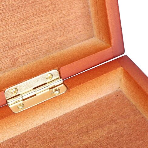 ZJchao Retro Wooden Painting Tool Storage Box Portable Drawing Oil Painting Case Accessory Artistic Travel Friendly for Outdoor Sketching Artists Paulownia Material Brown 37 x 23 x in Saudi Arabia