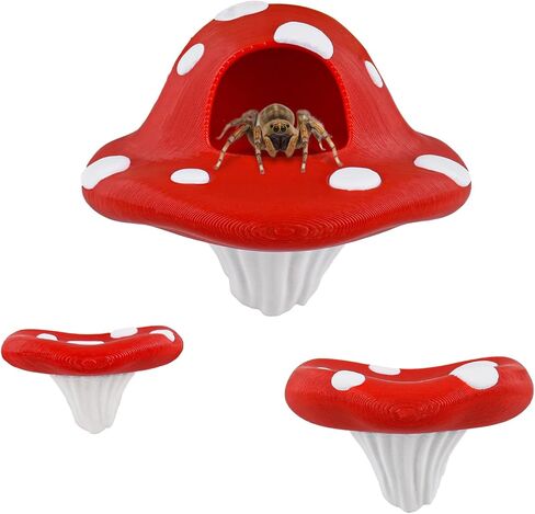3 Pcs Jumping Spider Enclosure Accessories with 2 Spider Webs Jumping Spider Mushroom Platforms Magnetic Mounting Jumping Spider Accessories for Jumping Climbing Resting Exploration in Saudi Arabia